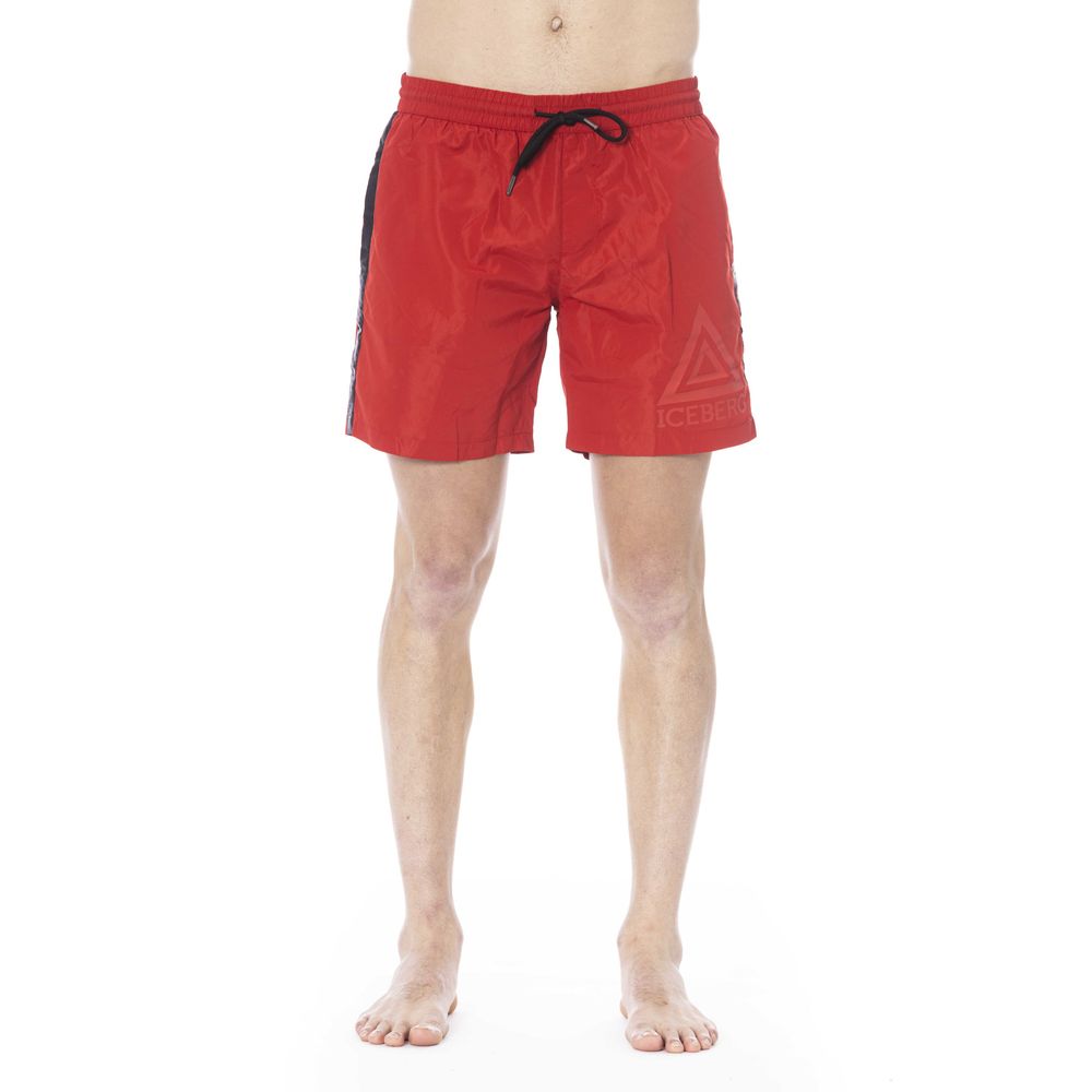 Iceberg Red Polyester Swimwear