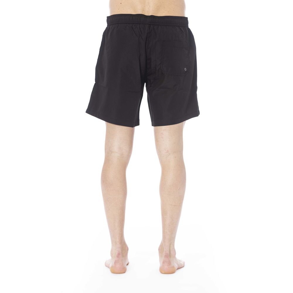 Trussardi Beachwear Black Polyester Swimwear