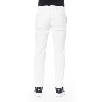 Distretto12 White Cotton Jeans & Pant