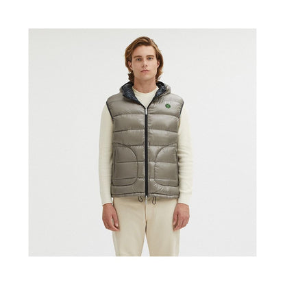 Centogrammi Reversible Goose Down Hooded Vest in Gray