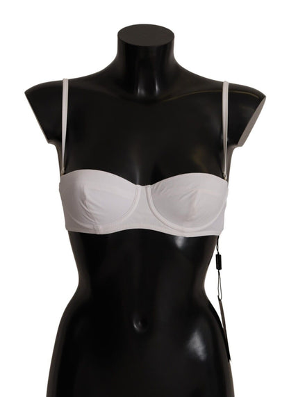 Dolce & Gabbana Chic White Nylon Balconette Bra