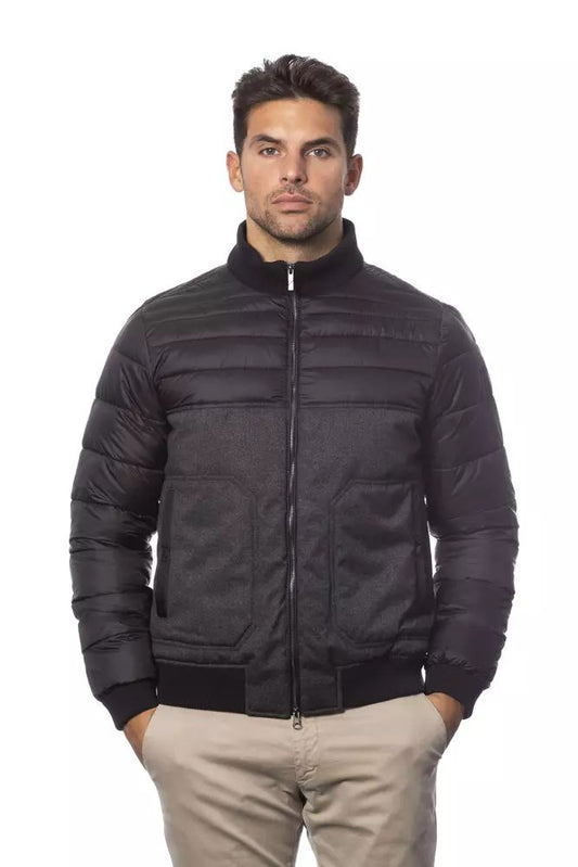 Verri Sleek Gray Bomber Jacket for Men