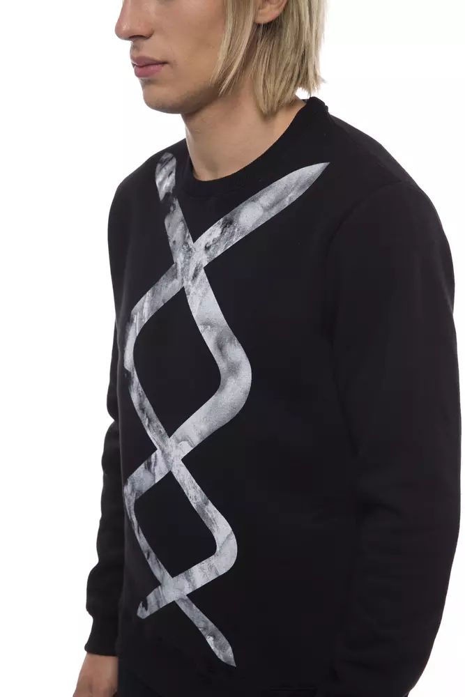 Nicolo Tonetto Chic Monochrome Cotton Sweatshirt