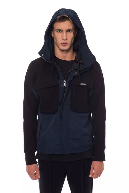 Nicolo Tonetto Elegant Wool Blend Hooded Jacket