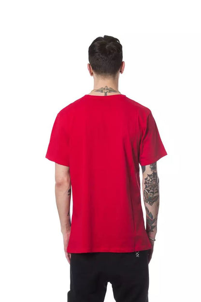 Nicolo Tonetto Elegant Red Round Neck Printed Tee