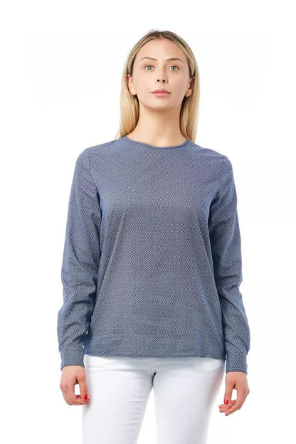 Bagutta Geometric Round Neck Cotton Blouse