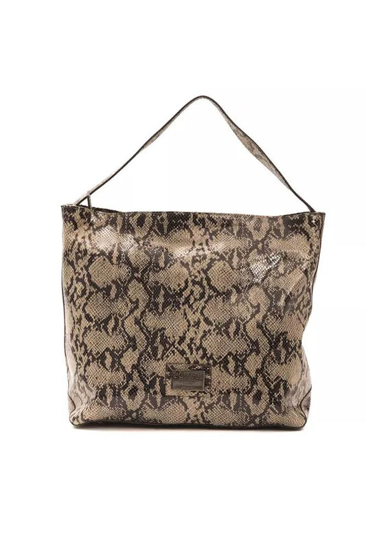 Pompei Donatella Elegant Python Print Leather Shoulder Bag