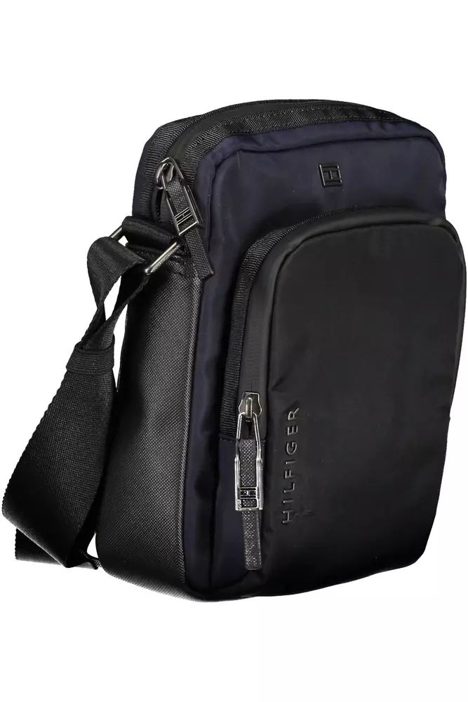 Tommy Hilfiger Sleek Blue Dual Compartment Shoulder Bag