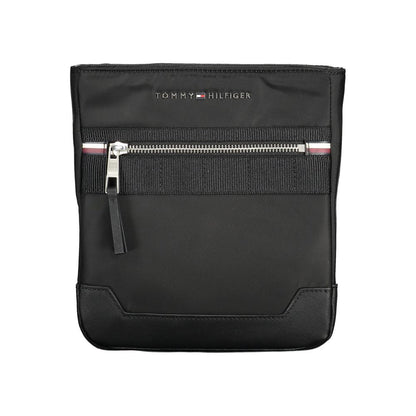 Tommy Hilfiger Sleek Black Shoulder Bag with Contrasting Details