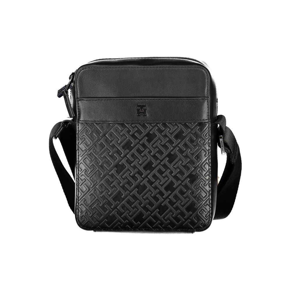 Tommy Hilfiger Elegant Black Shoulder Bag with Contrast Details