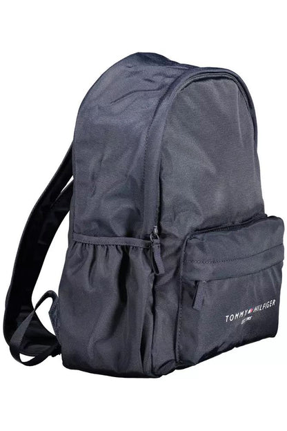 Tommy Hilfiger Sleek Blue Recycled Polyester Backpack